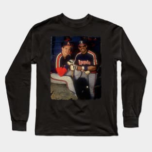 Wally Joyner and Reggie Jackson in Los Angeles Angels of Anaheim Long Sleeve T-Shirt